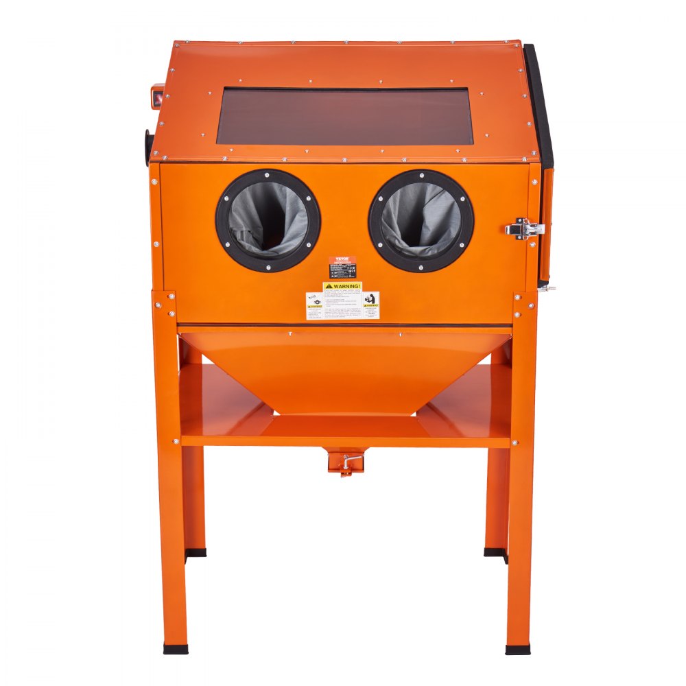 VEVOR 60-Gallon Sandblasting Cabinet, 40-120 PSI Sandblasting Cabinet with Stand, Heavy-Duty Steel Sandblaster with Blasting Gun and 4 Ceramic Nozzles for Removing Paint, Stains, and Rust