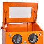 VEVOR Gabinete de chorro de arena de 341,1 L, sistema de recolección de polvo de 6,8 L, gabinete de chorro de arena de 40-120 PSI con soporte, con pistola de chorro de arena y 4 boquillas
