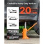 VEVOR Gato Hidráulico de Suelo 20 T, Elevación 225-435 mm, Resistente, para Coches, SUV, Camionetas, Reparación Automóviles, Elevadores Domésticos, Equipos Agrícolas, Naranja, 140 x 140 x 225 mm