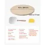 VEVOR Piedra para Hornear Pizza de 381 x 381 mm, Redonda de Cordierita, Placa Grande con Raspador y Pala de Aluminio, 17 mm de Grosor, Resistente al Calor 787 °C, Apta para Horno, Pan y Pizza