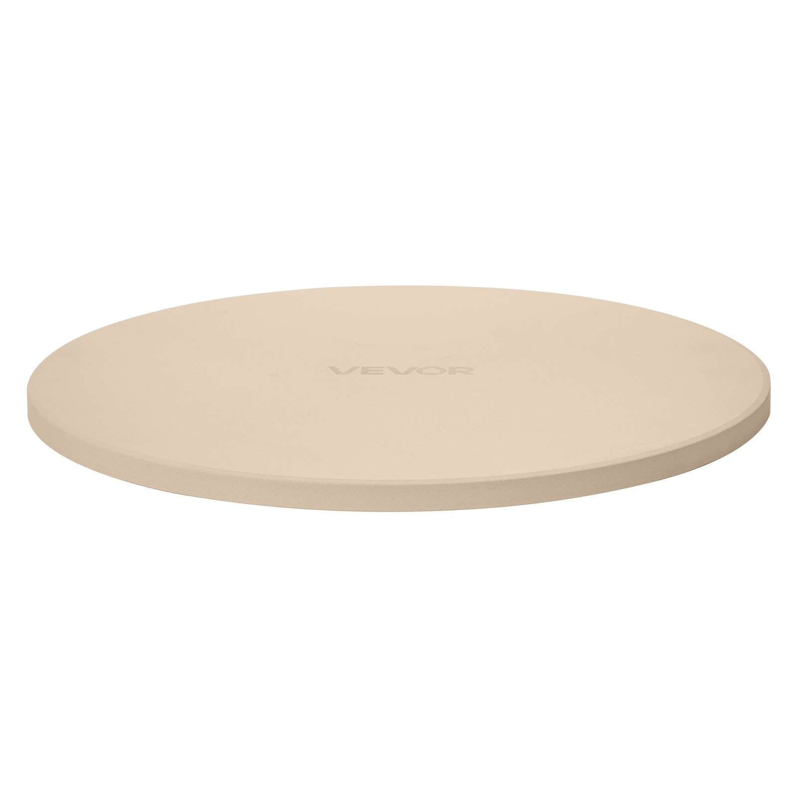 VEVOR Piedra para Hornear Pizza de 381 x 381 mm, Redonda de Cordierita, Placa Grande con Raspador y Pala de Aluminio, 17 mm de Grosor, Resistente al Calor 787 °C, Apta para Horno, Pan y Pizza