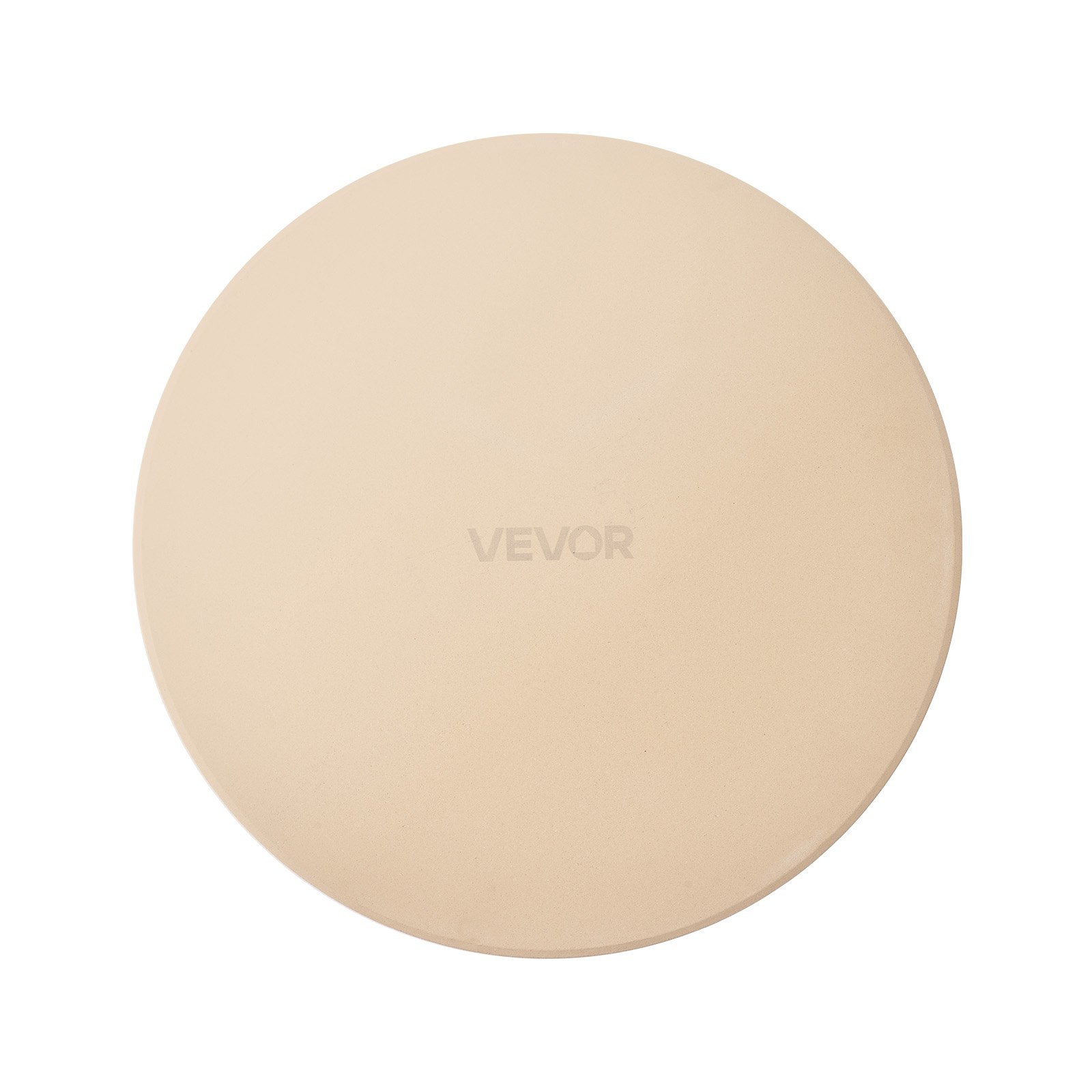 VEVOR Piedra para Hornear Pizza de 381 x 381 mm, Redonda de Cordierita, Placa Grande con Raspador y Pala de Aluminio, 17 mm de Grosor, Resistente al Calor 787 °C, Apta para Horno, Pan y Pizza
