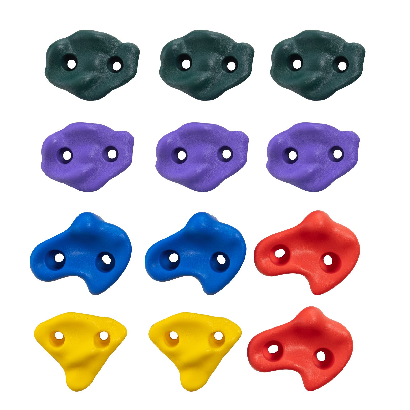 VEVOR Ninja Tree Climbing Set, 12 tree climbing holds and 6 ratchet straps, large climbing rocks for children and adults, various colors and shapes, for outdoor ninja warrior obstacle training