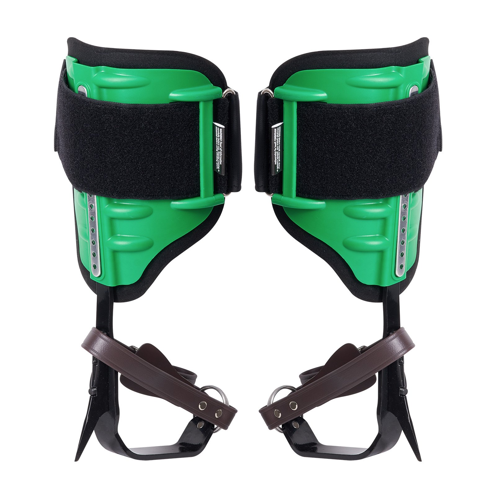 VEVOR - Picos para trepar árboles, 1 par de espuelas de acero de aleación, capacidad de carga de 350 libras, equipo para trepar árboles con correas y protectores de picos, equipo de arboricultura para escaladores, caza, recolección de frutas, color verde