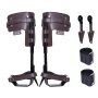 VEVOR Tree Climbing Spikes, 1 Pair Alloy Steel Climbing Spurs, 350lbs Load Capacity Tree Climbing Gear with Straps and Spike Protectors, Arborist Equipment for Climbers, Hunting, Fruit Picking, Brown