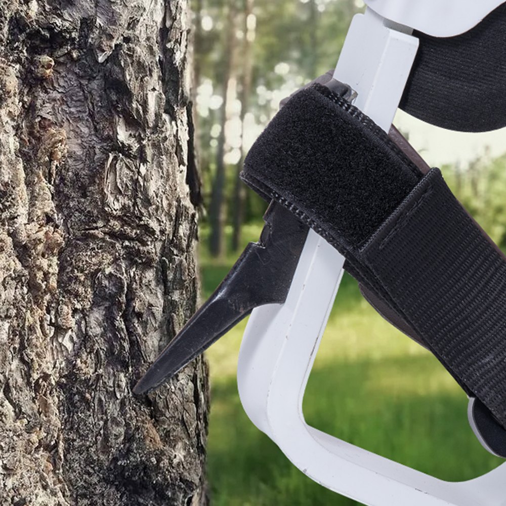 VEVOR - Picos para trepar árboles, 1 par de espuelas de aluminio para trepar, capacidad de carga de 350 libras, equipo para trepar árboles con correas y protectores de picos, equipo de arboricultura para escaladores, caza, recolección de frutas, color blanco