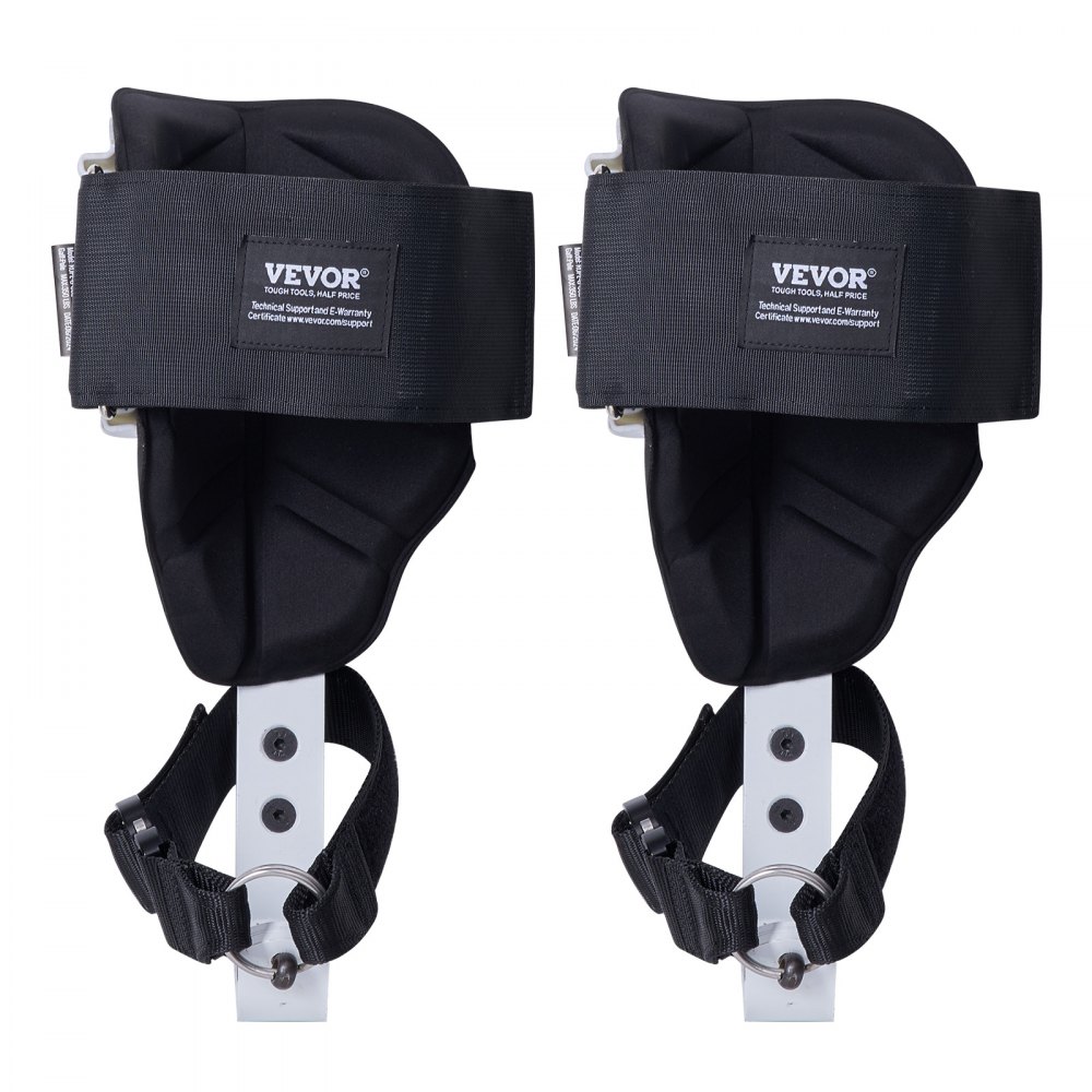 VEVOR - Picos para trepar árboles, 1 par de espuelas de aluminio para trepar, capacidad de carga de 350 libras, equipo para trepar árboles con correas y protectores de picos, equipo de arboricultura para escaladores, caza, recolección de frutas, color blanco
