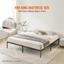 Estructura de cama de metal VEVOR king con diseño antideslizante para colchón tamaño king. Colchón no incluido.