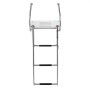 VEVOR Boat Ladder, 3 Steps, Stainless Steel Telescoping Folding Swim Deck Ladder for Rear Entry Inboard, 181.44 kg Capacity with Wide Anti-Slip Steps & Handrails, for Outboards, Yacht, Pontoon Boats