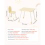 VEVOR Kids Table and 2 Chairs Set, Toddler Table and Chair Set with Rounded Edge Design & Graffiti Desktop, Wooden Desk for Art, Craft, Reading, Learning, Drawing, Classroom/Daycare/Home, Burlywood