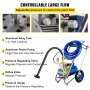 VEVOR Pistola para Pintar Eléctrica Pulverizador de pintura 600 W 50Hz Máquinas de pintura Airless 1GPM sin aire Presión Máxima 250Bar 1,4L