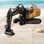 VEVOR Excavadora de Juguete con Control Remoto de Escala 1:20, Excavadora RC 11 Canales con Luces y Sonidos, Vehículos de Construcción Completamente Funcionales de Juguete con 2 Baterías para Niños