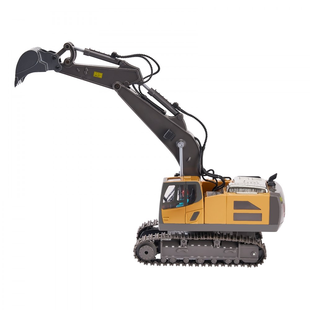 VEVOR Excavadora de Juguete con Control Remoto de Escala 1:14, Excavadora RC 22 Canales con Pala de Metal, Luces y Sonidos, Vehículos de Construcción Completamente Funcionales de Juguete para Niños