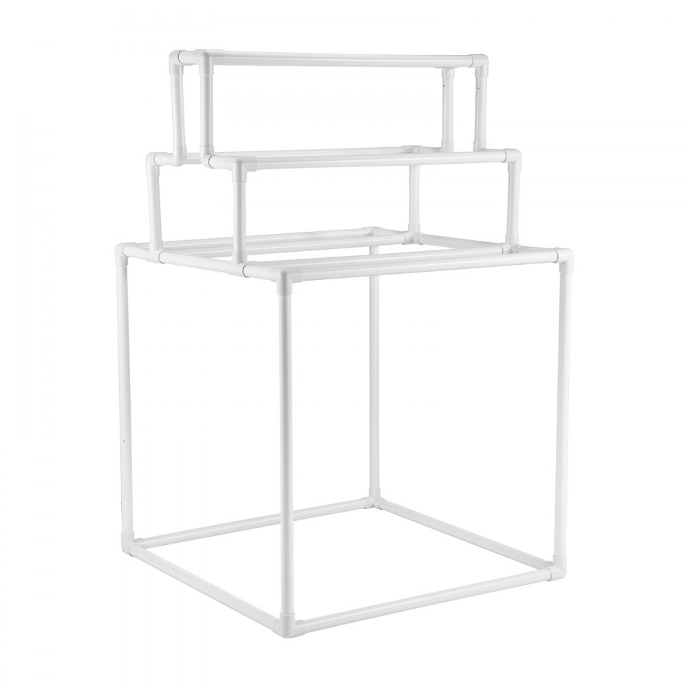 VEVOR Toallero de PVC 8 Barras Soporte para Toallas para Piscina, Baño, Blanco