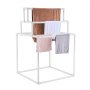 VEVOR Toallero Independiente de 8 Barras Toallero de Baño Blanco Toallero de PVC Carga de 10 kg Organizador de Servilletas Fácil de Montar Colgador de Toallas para Piscina Baño Spa Exterior Interior