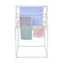 VEVOR Toallero Independiente de 8 Barras Toallero de Baño Blanco Toallero de PVC Carga de 10 kg Organizador de Servilletas Fácil de Montar Colgador de Toallas para Piscina Baño Spa Exterior Interior