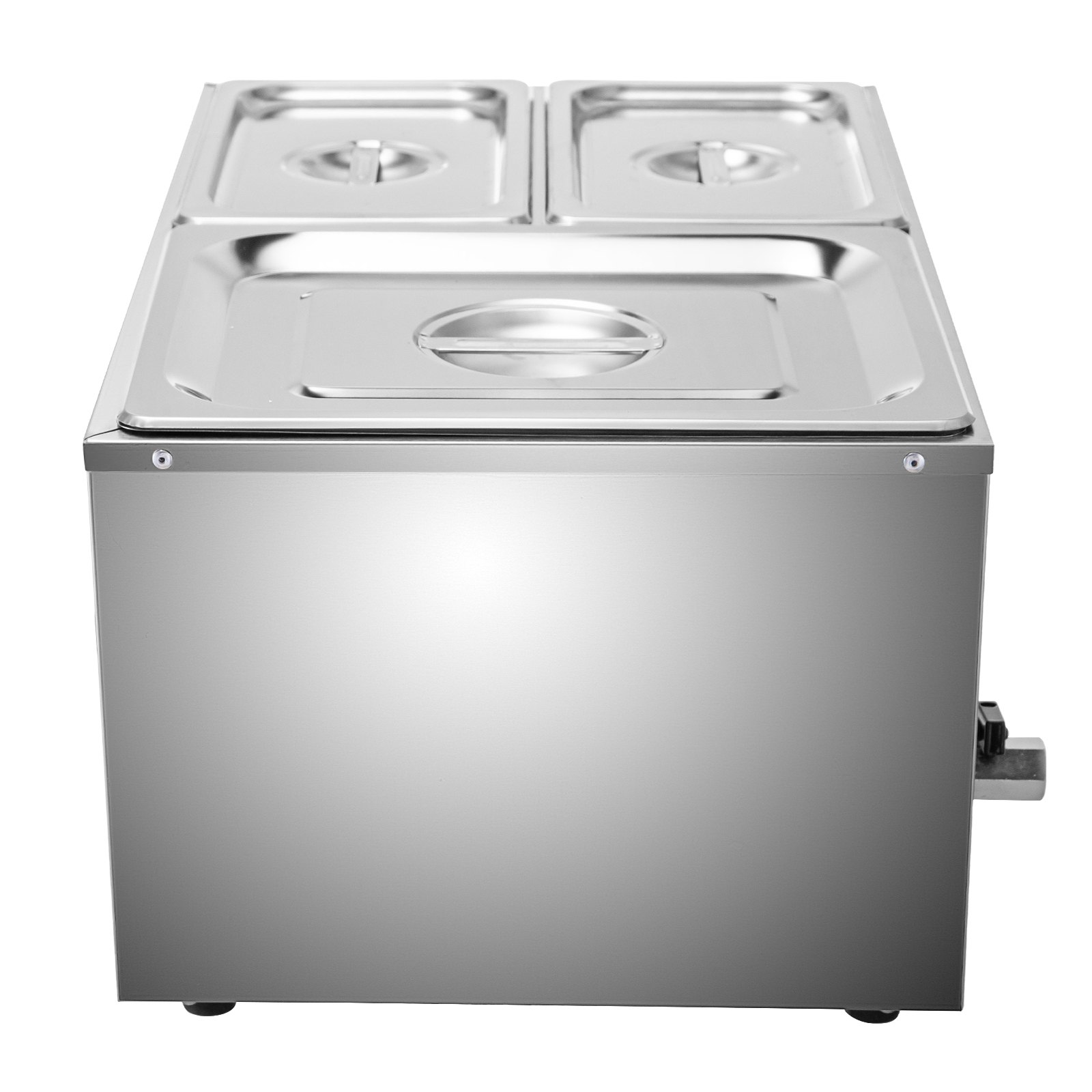 Vevor Baño María Industrial Con 3 Recipientes Baño De María Eléctrico 220v 1500w