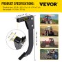 VEVOR Destripador Montado en Enganche, Vástago Rascador de Caja, Hoja de Caja de Sitio de 4 Orificios para Tractor, 2 Pasadores de Localización, Vástago de Desgarrador de Material de Acero al Carbono