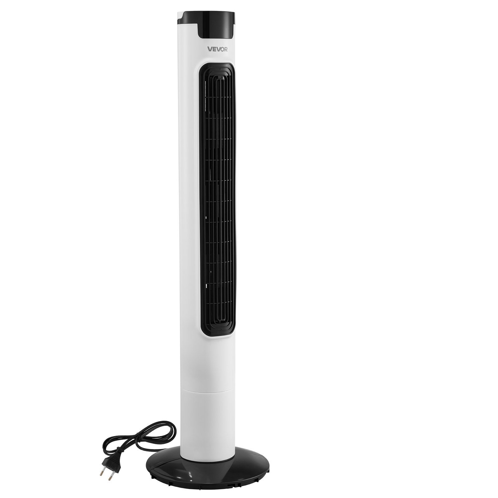 VEVOR Ventilador de Pie, 50° Oscilación, 43 dB, 3 Modos, 3 Velocidades, Ventilador de Torre 4,2m/s con Temporizador 7,5h, Mando a Distancia, Flujo de Aire para Sala de Estar Dormitorio Oficina, Blanco
