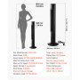 VEVOR Ventilador de Pie, 50° Oscilación, 43 dB, 3 Modos, 3 Velocidades, Ventilador de Torre 4,2 m/s con Temporizador 7,5h, Mando a Distancia, Flujo de Aire para Dormitorio Oficina Sala de Estar, Negro