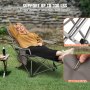 VEVOR Silla de Camping Reclinable Portátil 1530 x 830 x 730 mm Carga de 149,69 kg, Silla de Camping Plegable con Reposapiés, Portavasos, Bolsillo Lateral y Reposacabezas para Camping, Pesca, Gris