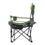 VEVOR Reclining Camping Chair, 4 Adjustable Positions, Portable Folding Lounger for Adults, Mesh Beach Chair with Headrest & Foot Rest, Supports 220 lbs, Heavy Duty Camp Chairs for Patio, Green