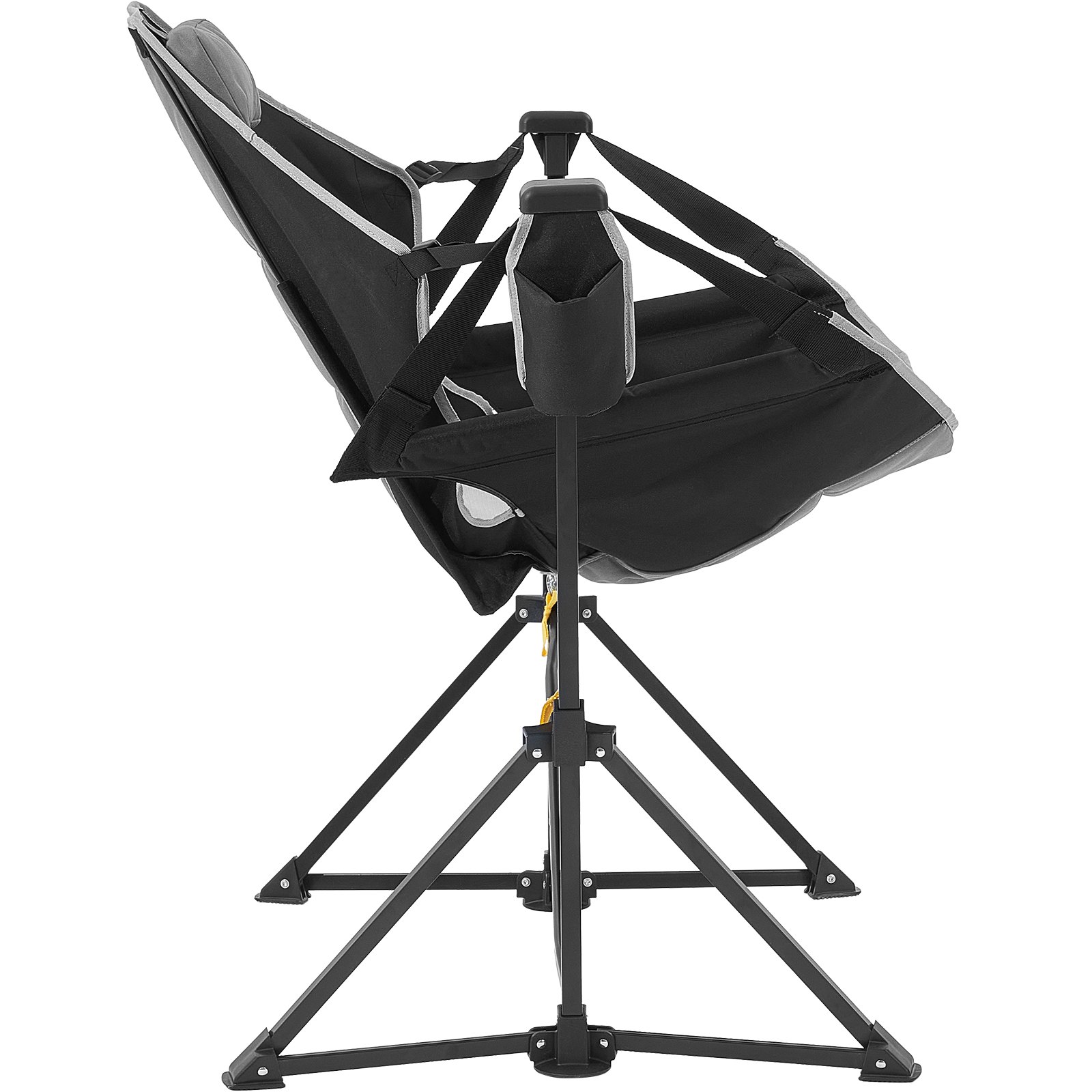VEVOR Silla Reclinable para Acampar Capacidad de Carga de 136 kg Silla Plegable con Portavasos Bolsa de Almacenamiento Reposacabezas y Respaldo Ajustable para Acampar, Actividades al Aire Libre