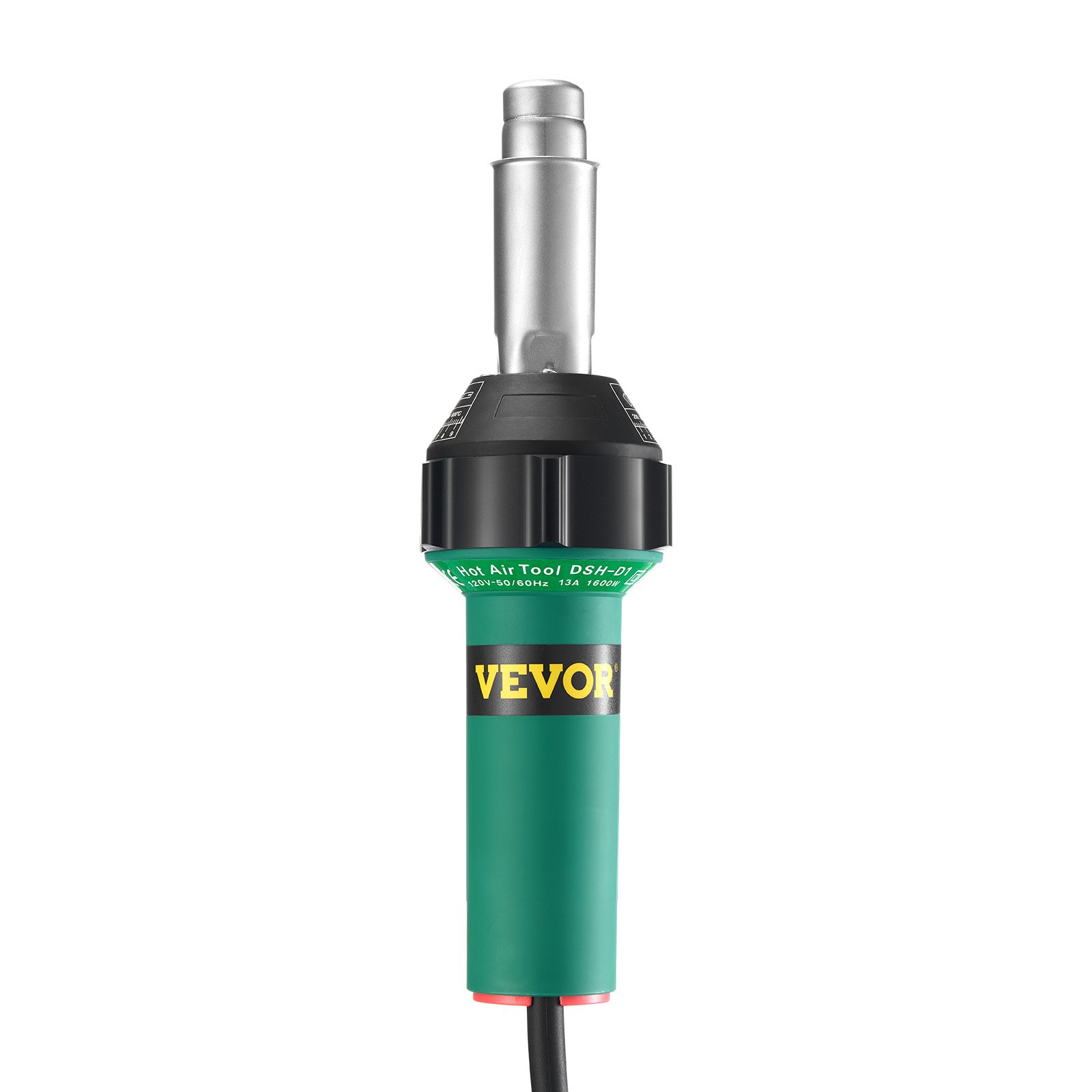 VEVOR Soldador de Aire Caliente para Plástico 1600 W, Kit de Soldadura para Techos de Plástico con 11 Accesorios: Caja de Herramientas, Boquilla, Rodillo, Cuchillas para PP/PE/PVC, 330 x 95 x 56 mm