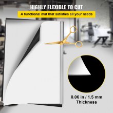 VEVOR Suelo de Danza 2 x 7m Rollo de vinilo para pista de baile con doble cara Marley Dance Floor Espesor de 1,5mm Suelo para Ballet Blanco y Negro