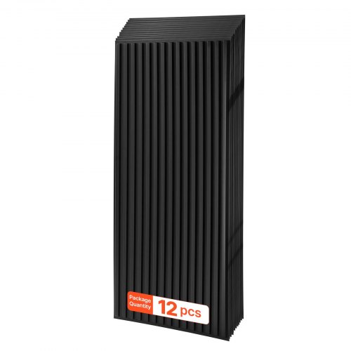 VEVOR Paneles de Techo de PVC 605 x 1215 mm 12 Piezas Negro, Placas de Techo, Baldosas Decorativas con Sistema de Rejilla, Diseño 3D, Resistentes al Agua Manchas, para Hogar, Baño, Oficina y Cocina