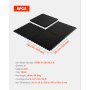 VEVOR Suelo de PVC Antideslizante para Garaje, Paquete de 8 Unidades de 513 x 513 x 5 mm, Instalación por Clic, con Patrón de Diamante para Taller, Almacén, Cuarto de Herramientas, Color Negro