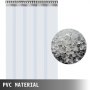VEVOR Cortina Puerta PVC Transparente Impermeable, 1,25x2,5 m, Material Impermeable Transparente PVC 5 Tiras Total, Cortina Puerta PVC Ancho Total 1,25 m para Supermercados, Tiendas, Casas, Fábricas