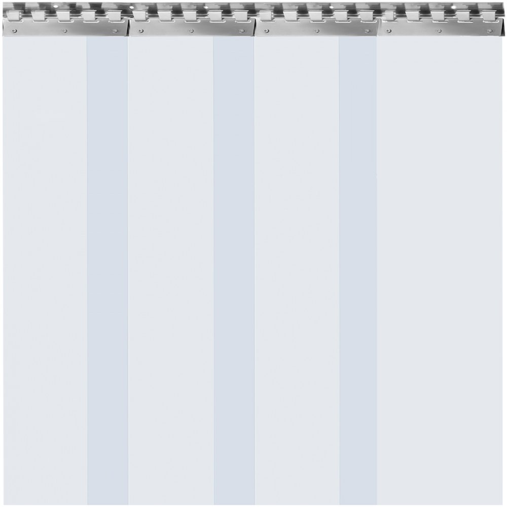 Vevor Cortina De Pvc Para Puerta, Impermeable Transparente Pvc 1x2,75 M 4 Tiras