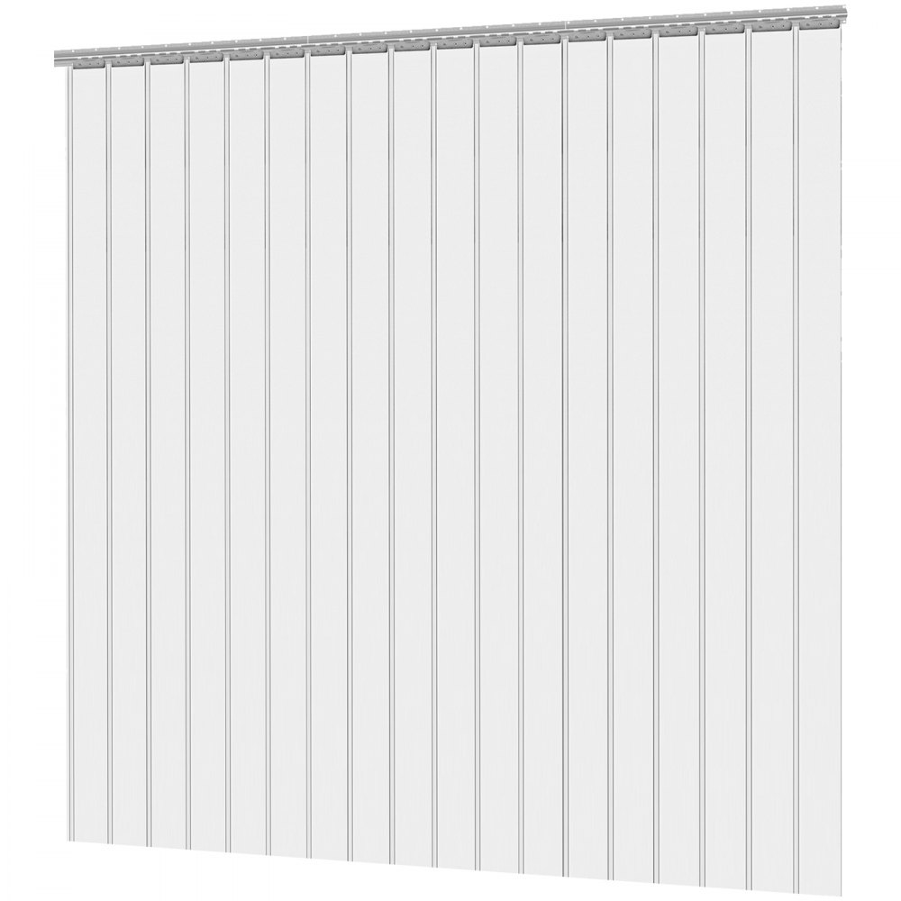 15pcs Cortina De Láminas De Pvc Transparente Cortinas De Tiras 200mmx2mmx2.5m