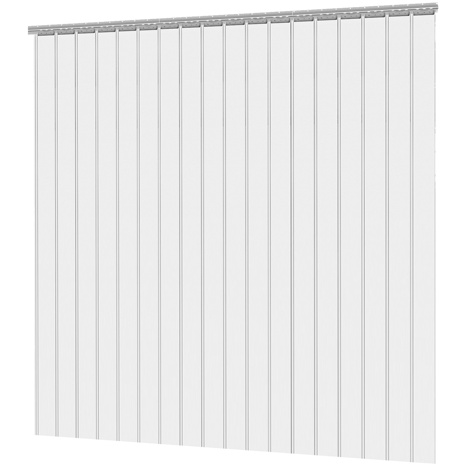 15pcs Cortina De Láminas De Pvc Transparente Cortinas De Tiras 200mmx2mmx2.5m