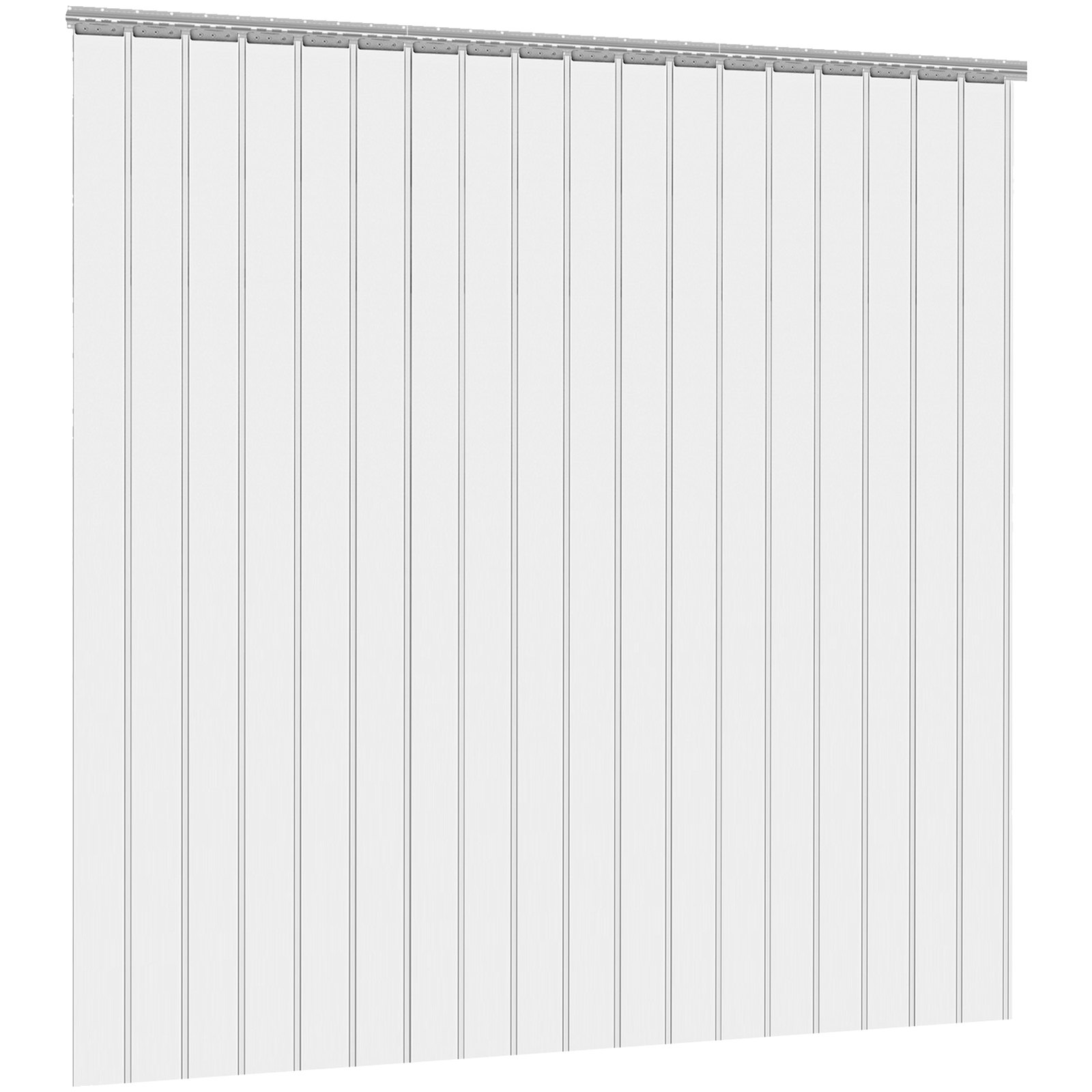15pcs Cortina De Láminas De Pvc Transparente Cortinas De Tiras 200mmx2mmx2.5m