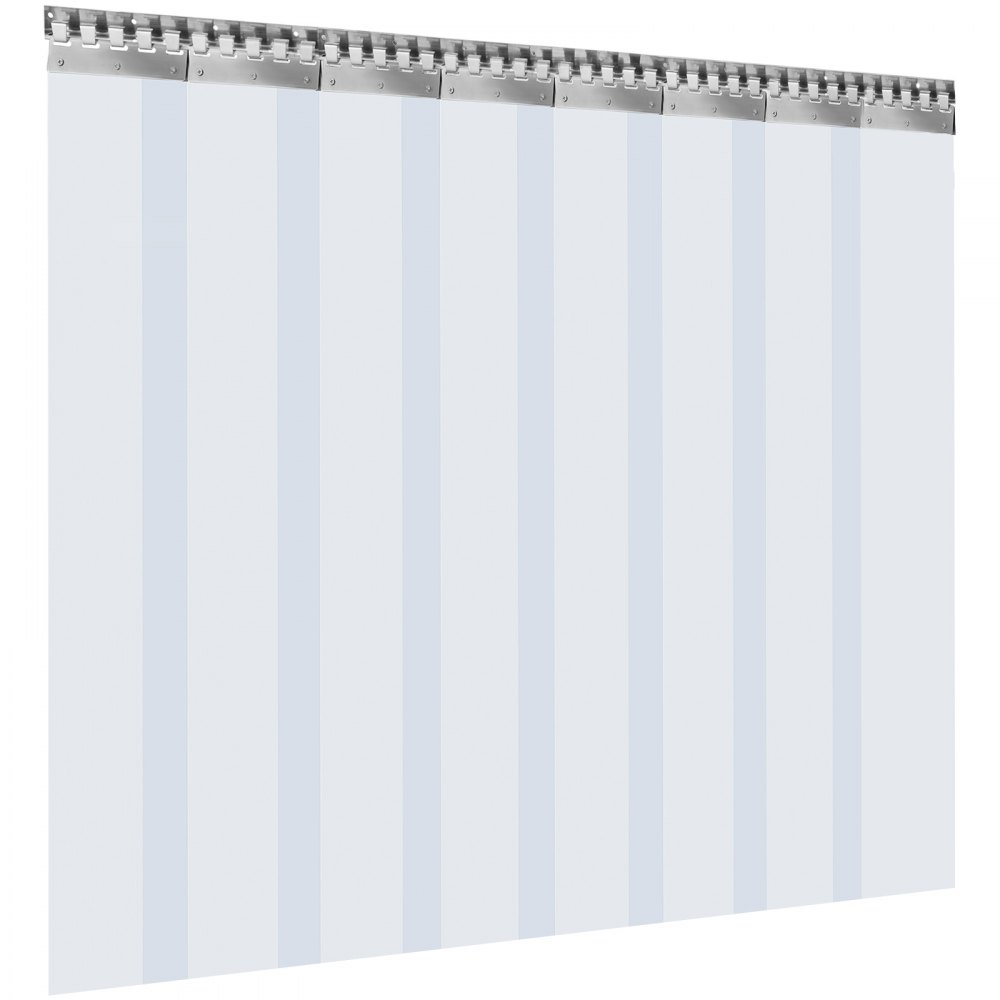 Vevor Cortina De Pvc Para Puerta, Impermeable Transparente Pvc 2x2,25 M 8 Tiras