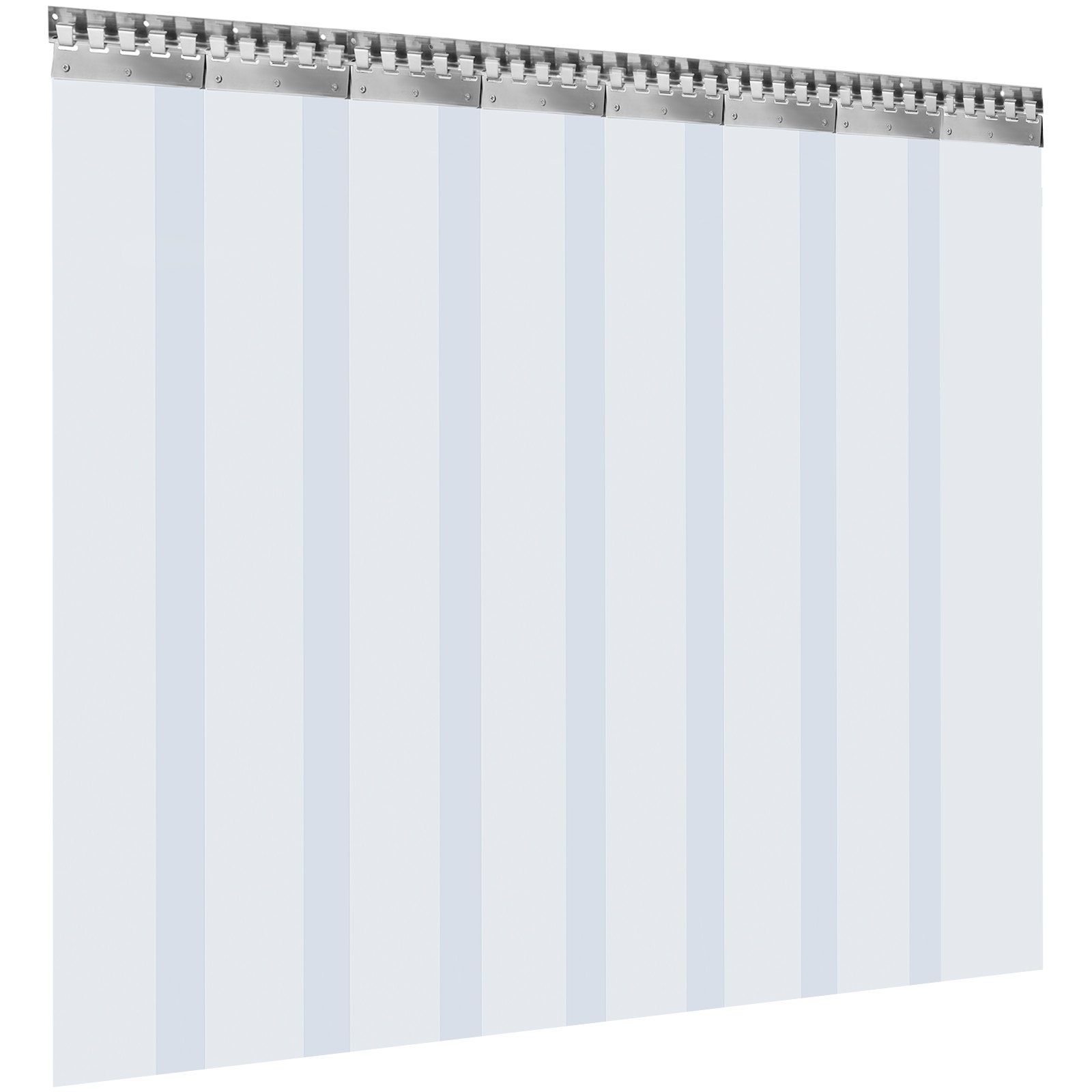 Vevor Cortina De Pvc Para Puerta, Impermeable Transparente Pvc 2x2,25 M 8 Tiras