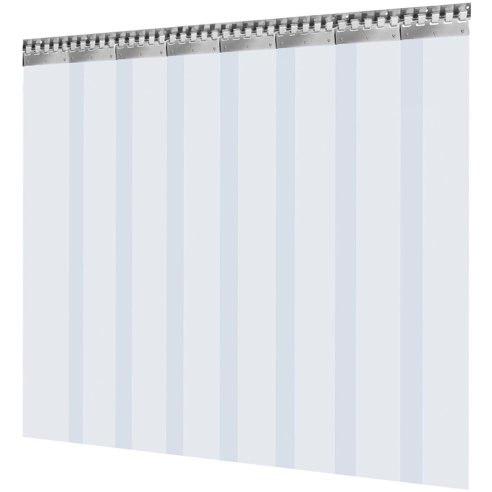 Vevor Cortina De Pvc Para Puerta, Impermeable Transparente Pvc 2x2,25 M 8 Tiras