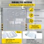 VEVOR Cortina para puerta de PVC 300mm x 3mm x 25m Cortina transparente Rollos de Tiras de PVC Tiras Pvc Transparente Cortina de fleje de Pvc Cortina