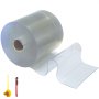 VEVOR Cortina para puerta de PVC 300mm x 3mm x 25m Cortina transparente Rollos de Tiras de PVC Tiras Pvc Transparente Cortina de fleje de Pvc Cortina
