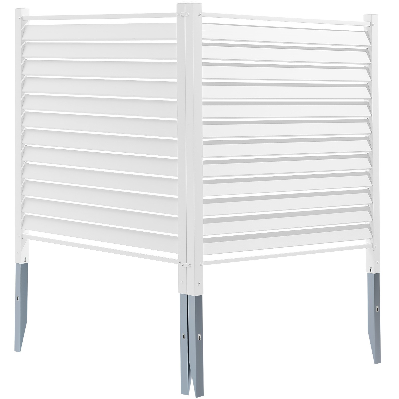 VEVOR Paneles de Valla de Privacidad de Vinilo 1220x1220 mm Valla de Aire Acondicionado Pantallas de Privacidad para Exteriores, Recinto para Equipos de Piscina, Kit de Paneles de Rejilla (2 Paneles)