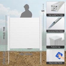 VEVOR Pantallas de privacidad para exteriores 50" W x 50" H Caja de aire acondicionado de 3 paneles
