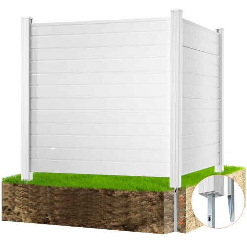 VEVOR Paneles de Valla de Privacidad de Vinilo 1270x1270mm Cerca de Equipo de Piscina Cerca de Privacidad de Vinilo Horizontal para Encerrar Botes de Basura, Unidades de Aire Acondicionado (2 Paneles)