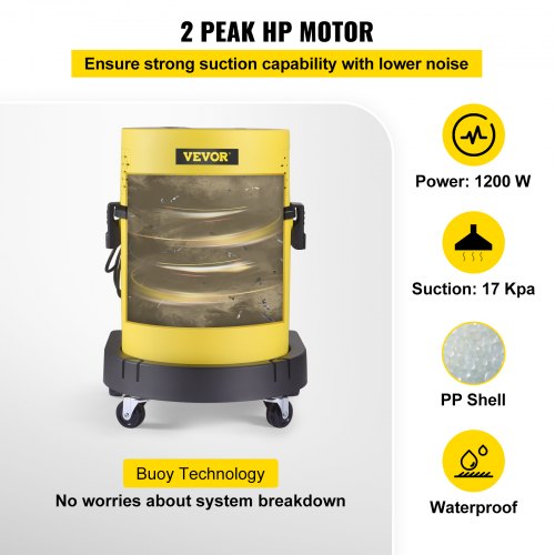 VEVOR Aspirador en Seco y Húmedo 4 en 1 Aspiradora Potente Depósito Total de 20 L Aspiradora de Sólidos y Líquidos con Mando de Control Remoto Lava Aspiradora 220V 1200W para Hogar Patio Garaje Taller