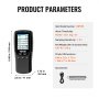 VEVOR 8-in-1 Air Quality Monitor, Professional Particle Counter PM2.5 PM10 PM1.0, Formaldehyde, Temperature, Humidity, TVOC AQI Tester for Indoor/Outdoor Use, Air Quality Meter with Alarm Threshold