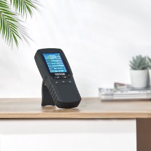 VEVOR Monitor de Calidad del Aire 8 en 1 para Probar Profesionalmente PM1.0/2.5/10, HCHO, TVOC, AQI, Temperatura, Humedad, Sensor de Calidad del Aire con Umbrales de Alarma para Interior y Exterior