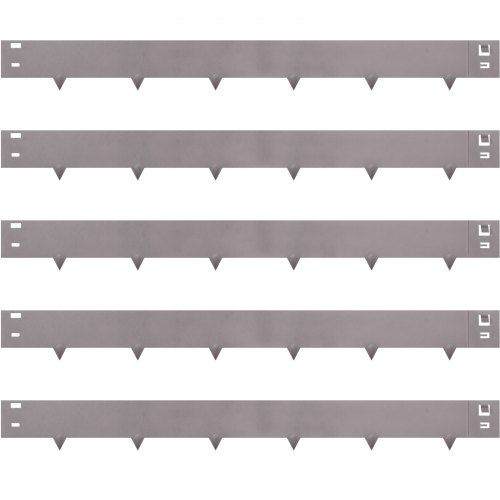 VEVOR Bordura de Acero Galvanizado 7,6 x 99 cm Borde para Césped 5 Piezas Valla Delimitadora de Bordes Longitud Total de 4,95 m Borde Limitador de Jardín Flexible Marrón para Jardines Senderos Patios