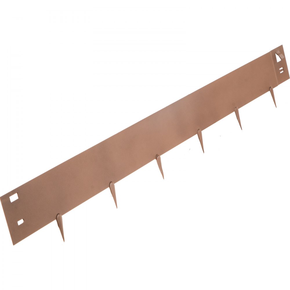 VEVOR Bordura de Acero Galvanizado 10 x 99 cm Borde para Césped 5 Piezas Valla Delimitadora de Bordes Longitud Total de 4,95 m Borde Limitador de Jardín Flexible Marrón para Jardines Senderos Patios