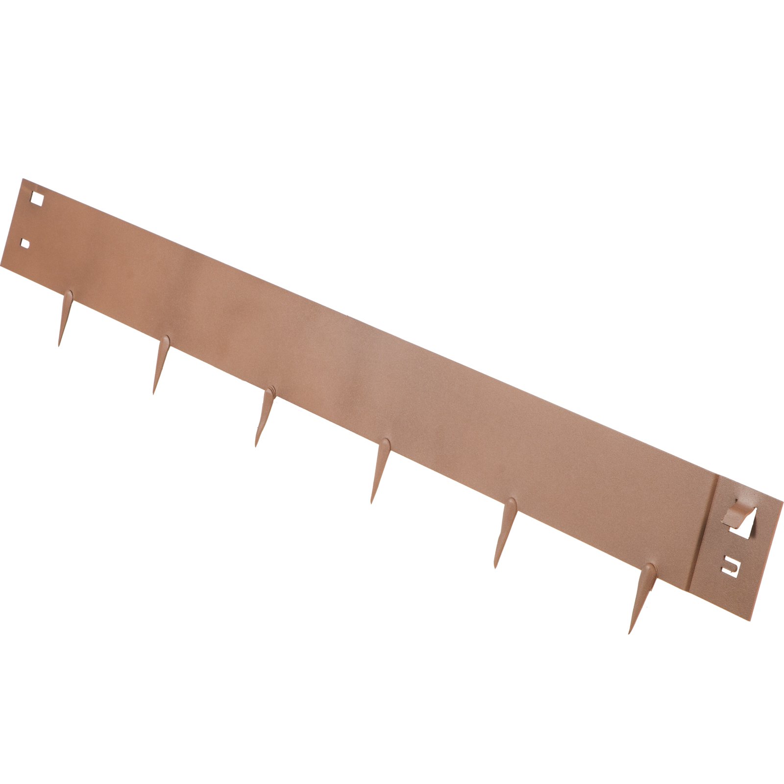 VEVOR Bordura de Acero Galvanizado 10 x 99 cm Borde para Césped 5 Piezas Valla Delimitadora de Bordes Longitud Total de 4,95 m Borde Limitador de Jardín Flexible Marrón para Jardines Senderos Patios